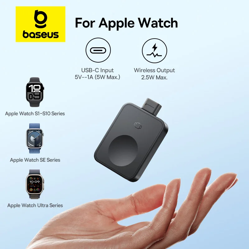 Magnetyczna ładowarka bezprzewodowa Baseus MagPro do zegarka elektronicznego 2,5 W do zegarka Apple Watch S1-S10 Seria SE Seria Ultra