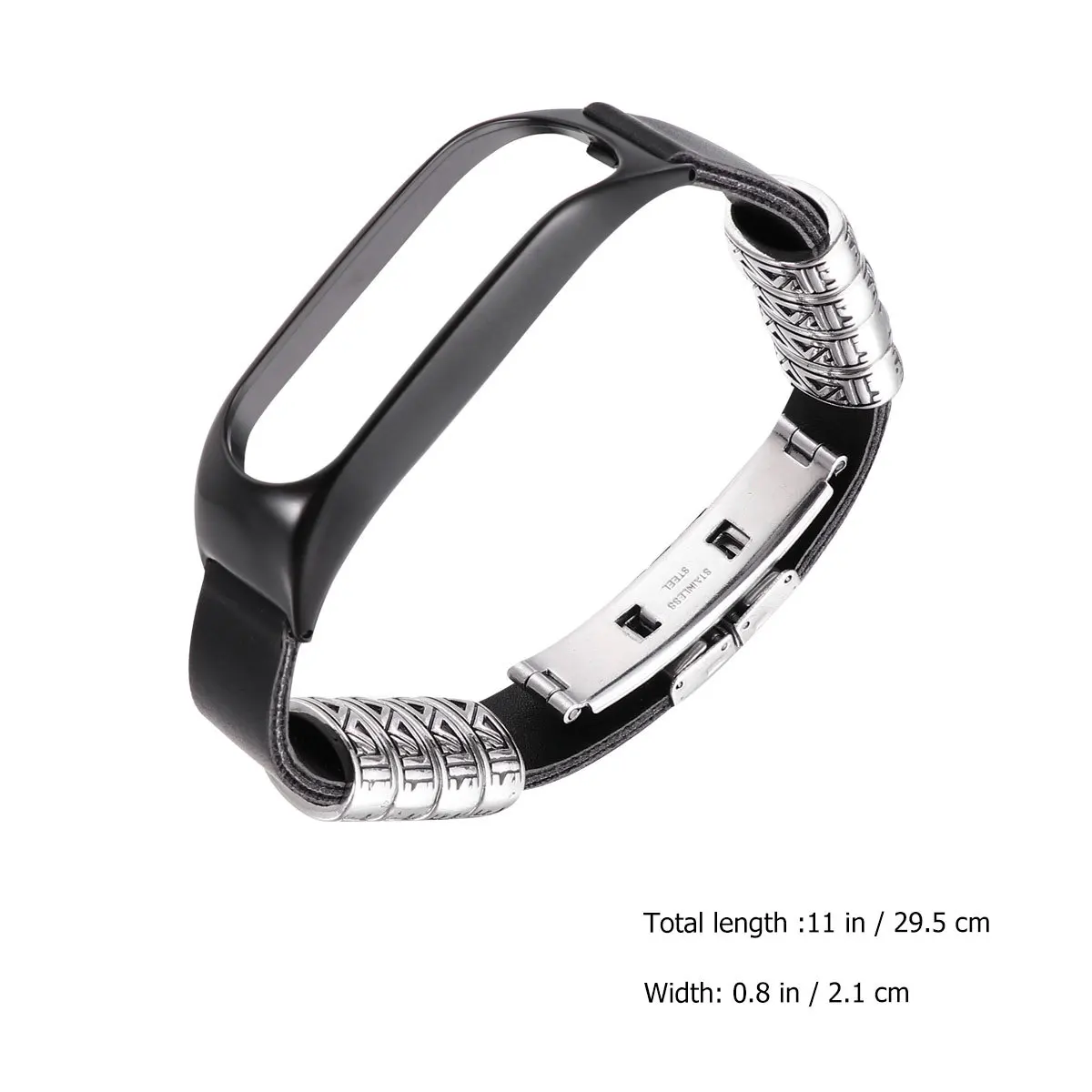

Black Clasp Watch Strap Durable Metal Replacement Band for Touch Elegant Wrist Strap Watch Accessories