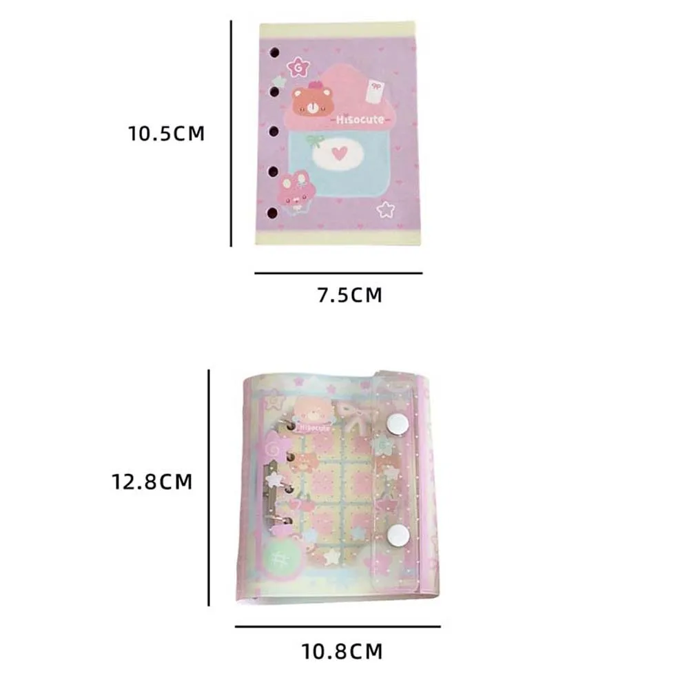 Cute Spiral Binder Looseleaf Notebook To do List Notebook Cover Paper Refill PVC Cartoon Binder Inside Page Hand Account
