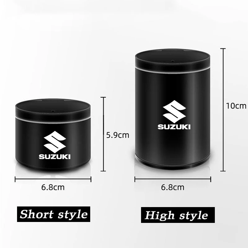 Car Ashtray with Lid Smell Proof Stainless Steel For Suzuki SX4 Swift Grand Vitara Ciaz Liana Spresso Celerio Jimny Jeemny Car