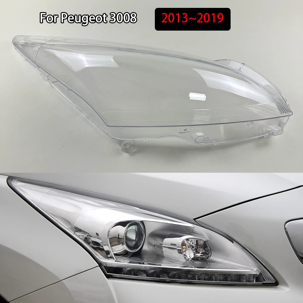 

Car Accessories Headlight Shell For Peugeot 3008 2013~2019 Headlamp Transparent Lampshade Cover Lens Plexiglass