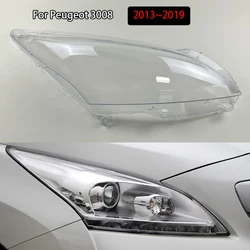 Car Accessories Headlight Shell For Peugeot 3008 2013~2019 Headlamp Transparent Lampshade Cover Lens Plexiglass