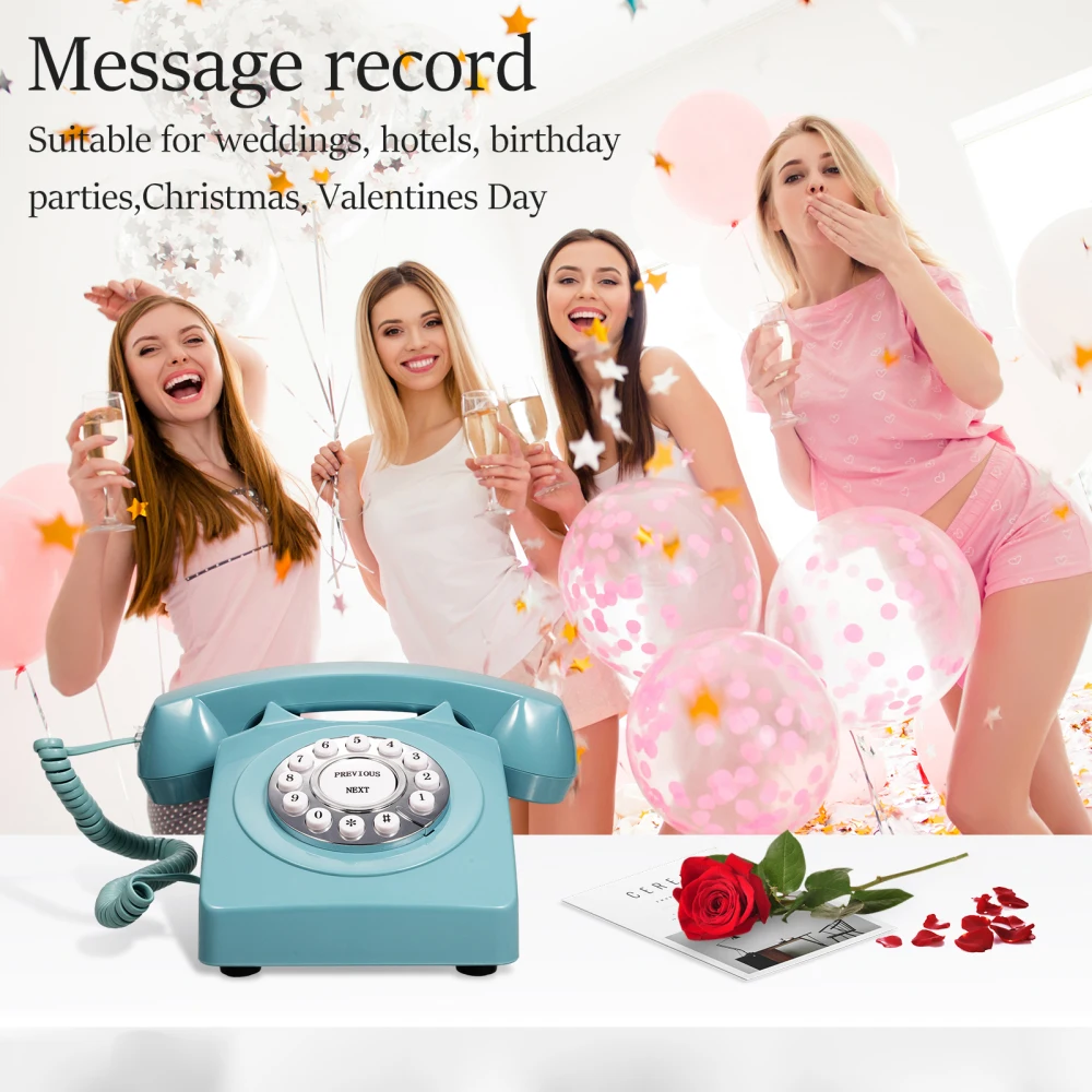 Audio Book Retro Audio Message Record Wedding Phone Customized with Voicemail Best Wishes Suitable for Bridal Shower