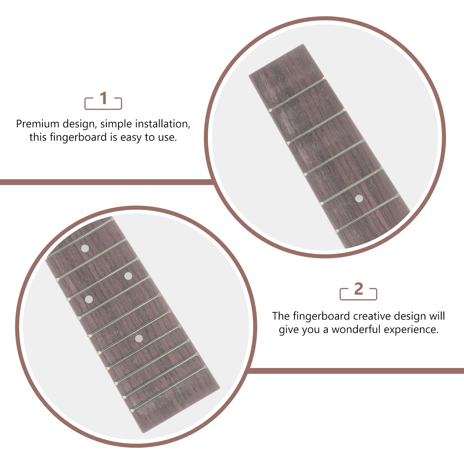 

Finger Board Ukulele Fingerboard Fretboard Replacement Ballad Stickers Wood Guitar Accessories Parts