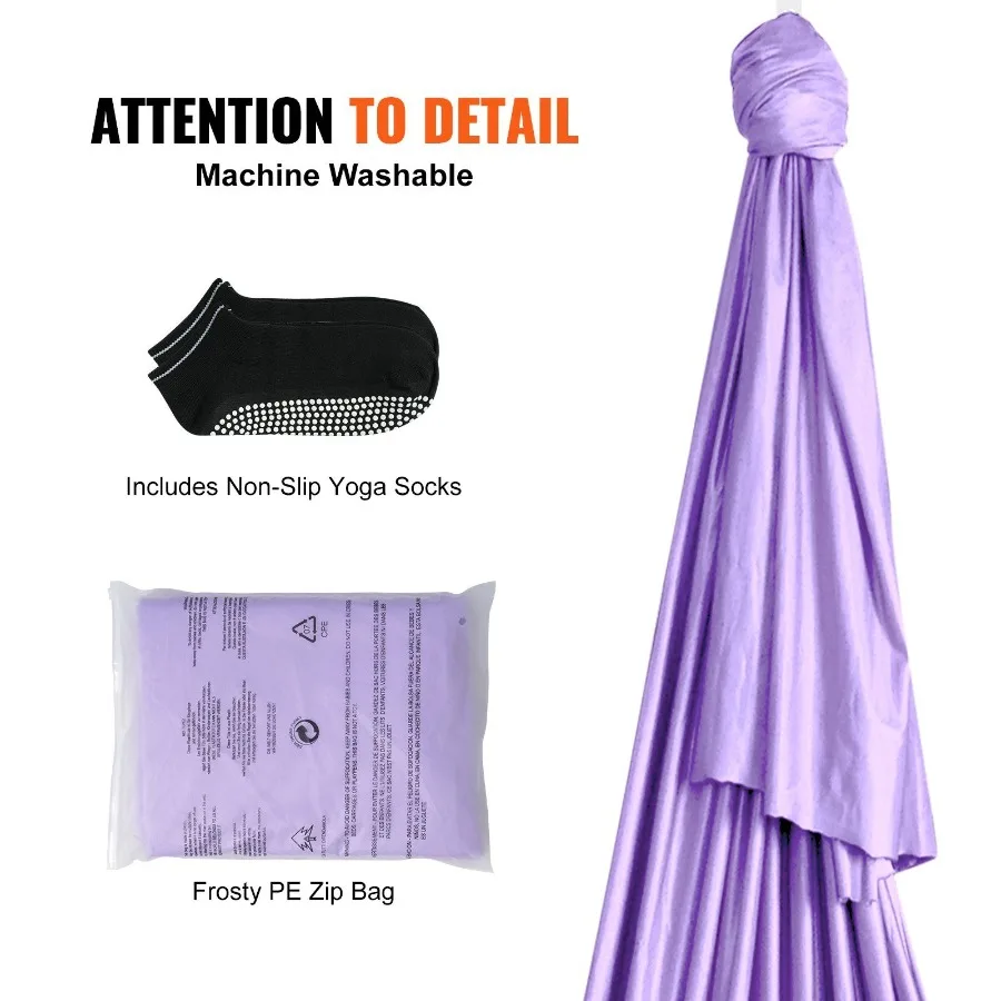 Hamaca aérea para Yoga, columpio, Kit de iniciación de Yoga de 4,4 yardas con tela de nailon de 100gsm, Hardware de aparejo completo y guía de fácil configuración Antig