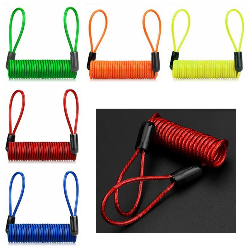 

120cm Alarm Disc Lock Security Anti Thief Motorbike Motorcycle Wheel Disc Brake alarm lock & bag and Reminder Spring Cable