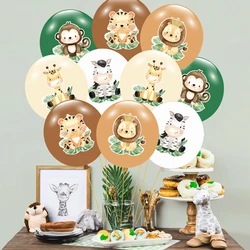 Animal Balloon Zoo Birthday Party Decoration Jungle Safari Animal Latex Balloon for Baby Shower Tropical Birthday Party Decor