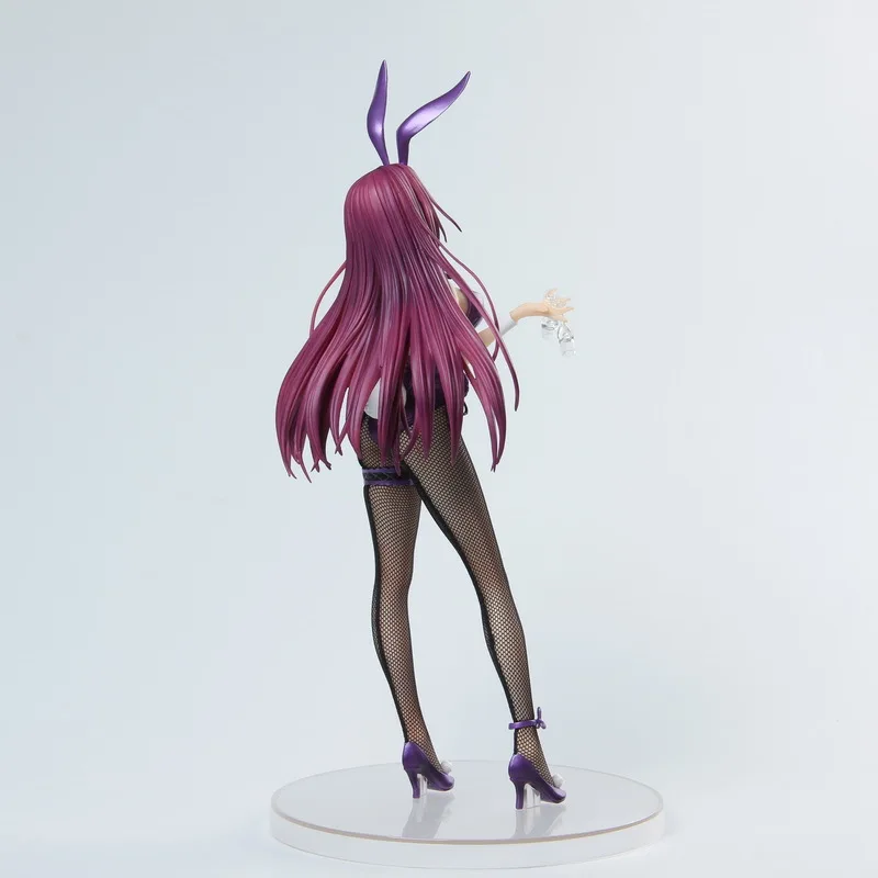 28Cm Anime Lot/Grand Order Scathach 1/7 Sashi Ugatsu Bunny Ver Zacht Lichaam Zwart Zijden Bar Model Speelgoed Geschenkcollectie Aciton Figuur