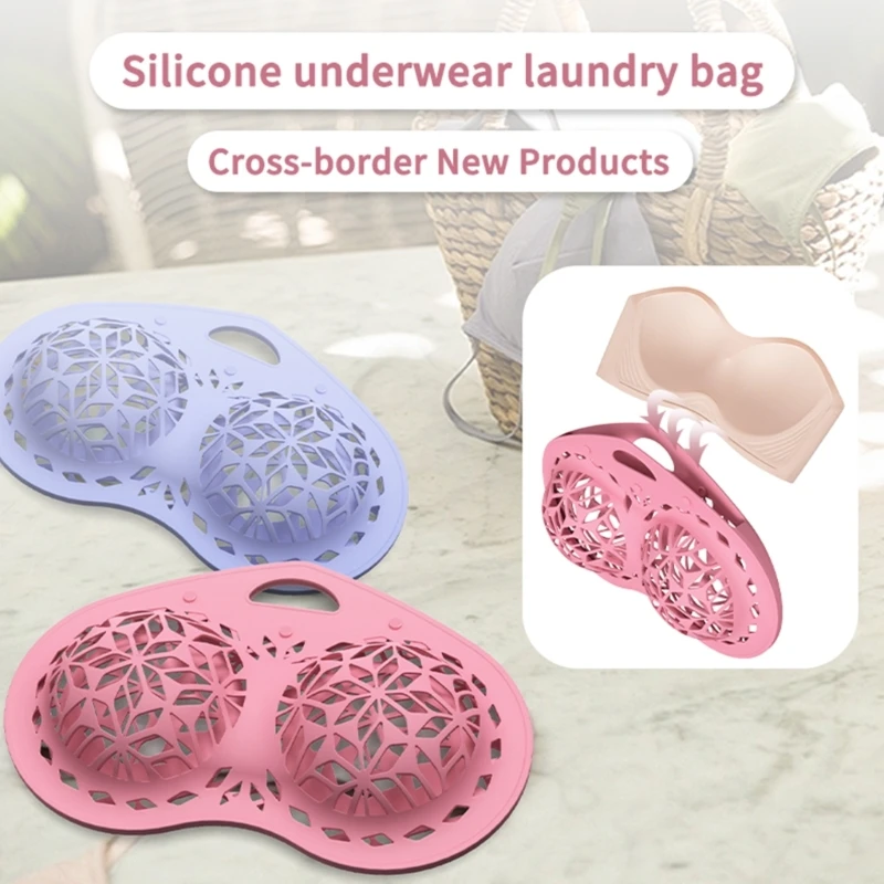 Bra Washing Bag Silicone Mesh Lingerie Bag Anti Deformation Washing Bag for Washing Delicates Bras Underwear Laundry Bag