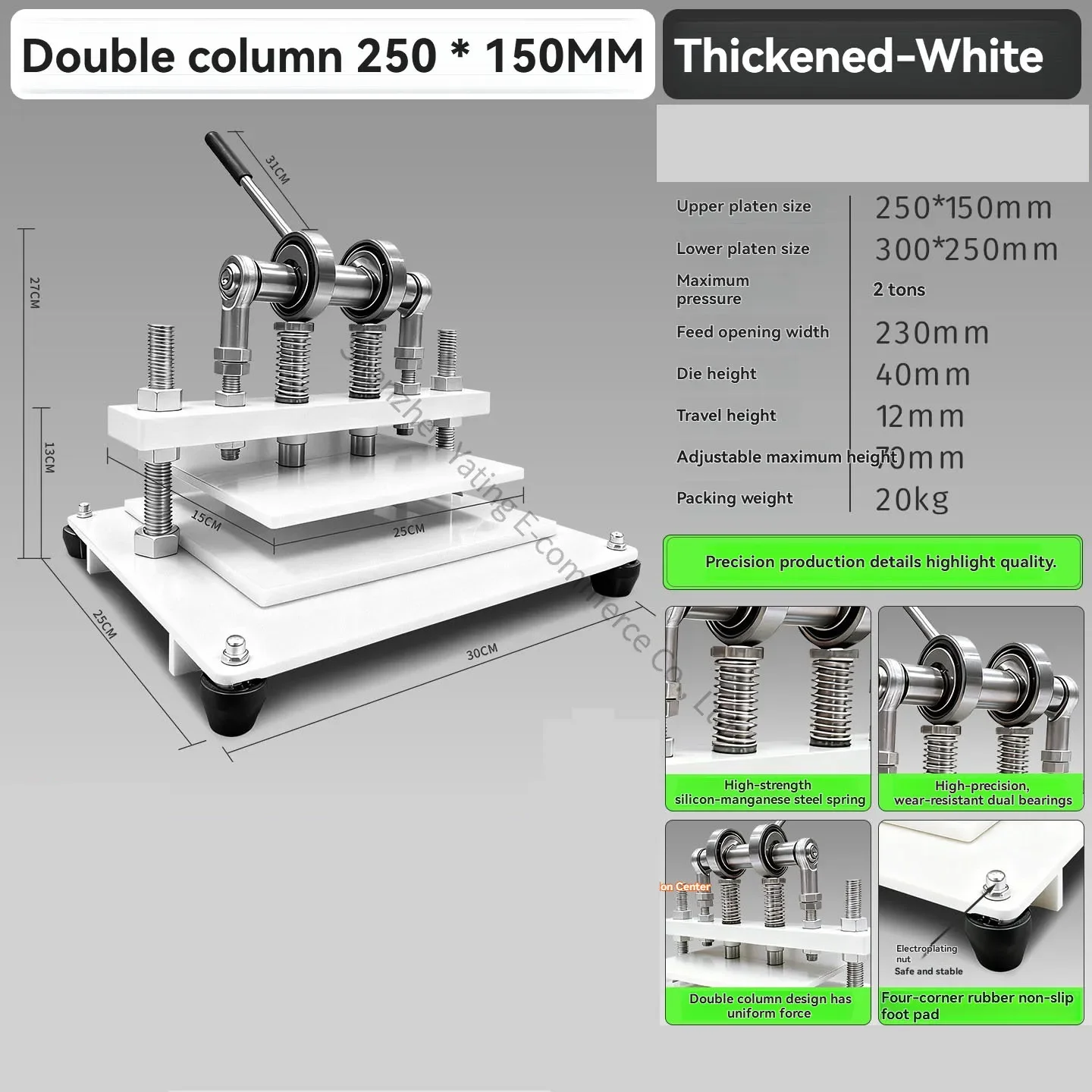 Small Manual Die-Cutting Machine，Flatbed Manual DIY Die-Cutting Press for Fabric and Leather Samples