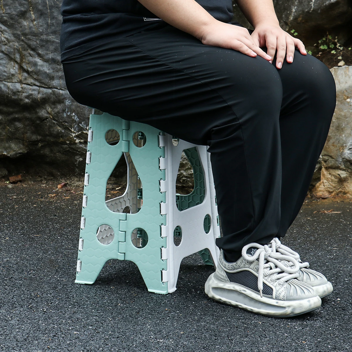 Pedal Folding Pedal Pedal Folding Chair Stool Load-Bearing Ladder Step Platform Folding Chair image 2