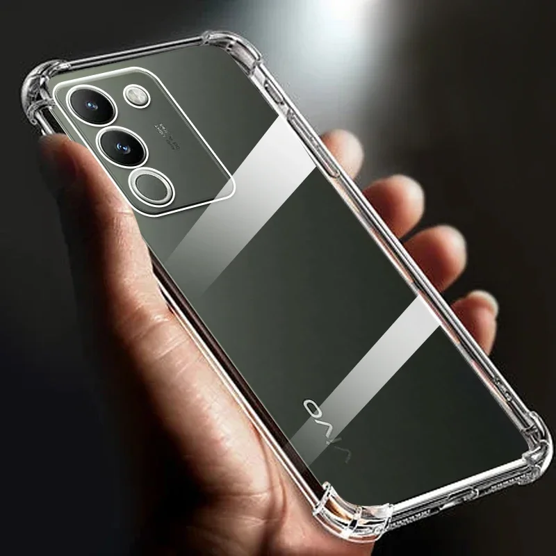 

Thickened Airbag Shockproof Clear Soft Tpu Phone Case For vivo Y200 case Transparent Back Cover for vivo Y 200 funda cases