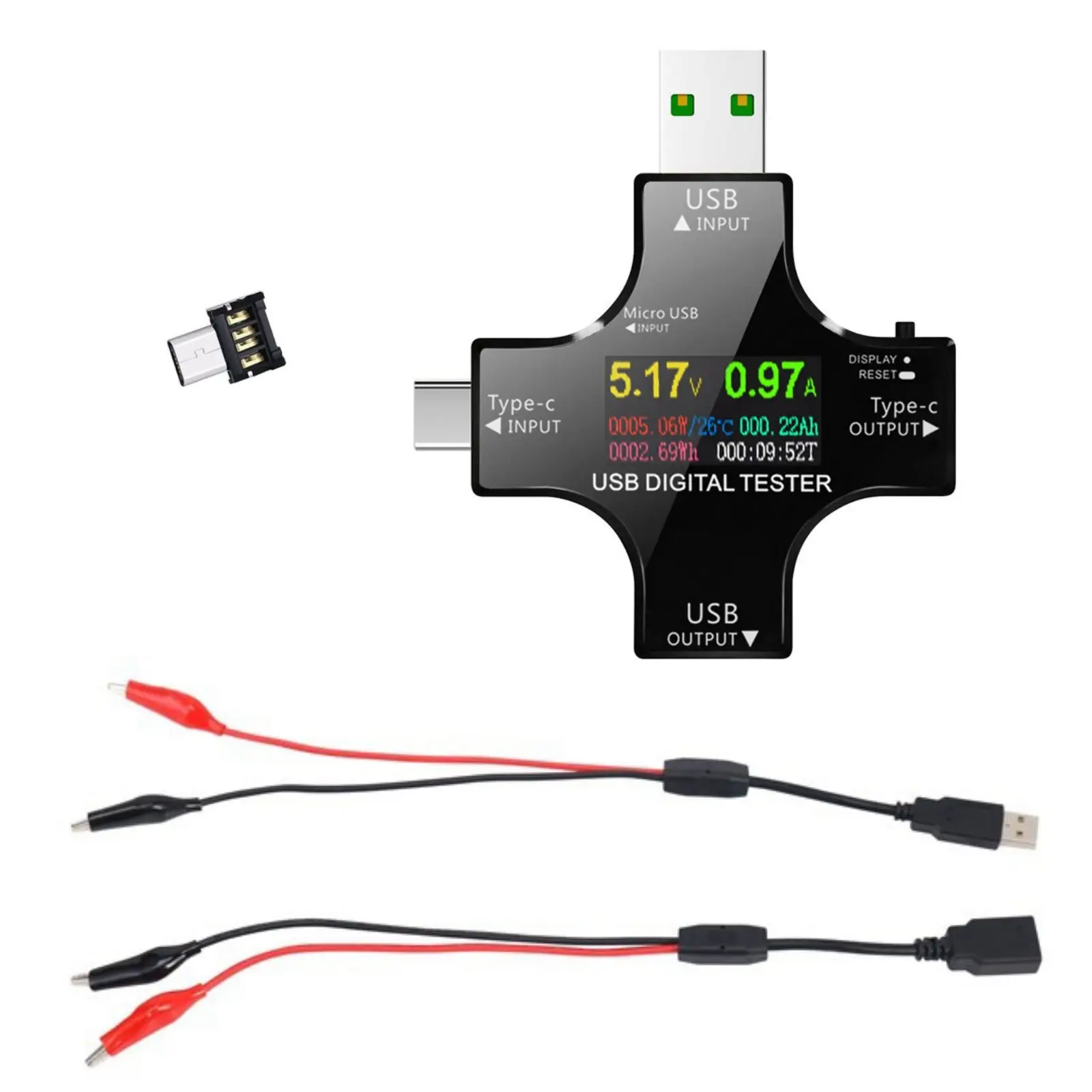 USB Power Meter Tester TFT Color Type-C PD Digital Voltmeter Current Meter Ammeter Voltage Usb Current Tester Measurement
