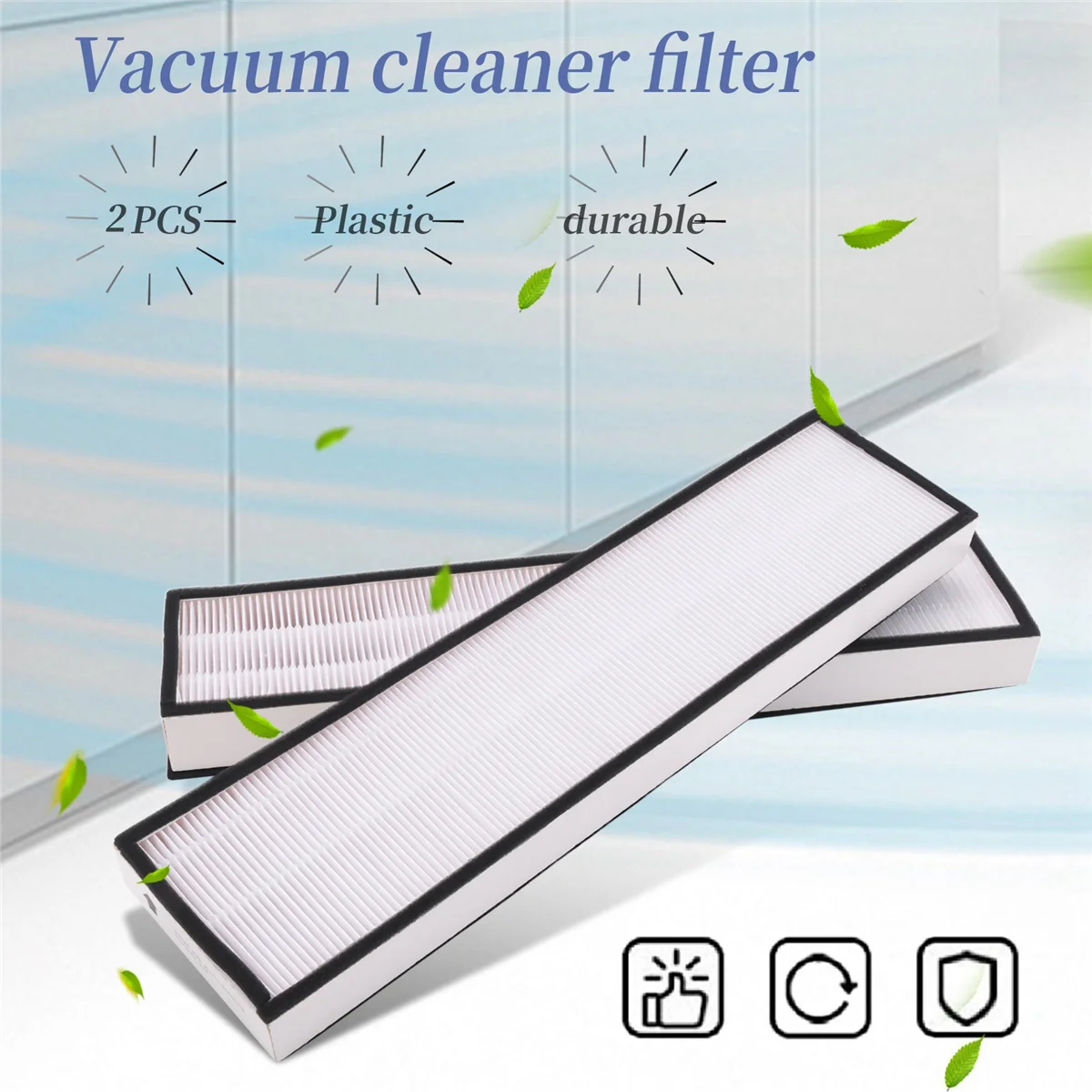 لـ GermGuardian FLT5000,FLT5111,AC5000E,AC5250PT,AC5350B,CDAP5500, Black+Decker BXAP250 جزء مرشح المكانس الروبوتية 2 قطعة—A19G