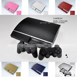 7 Colours Available Carbon Fiber Vinyl Skin Sticker for Sony PS3 Original fat Skins Stickers