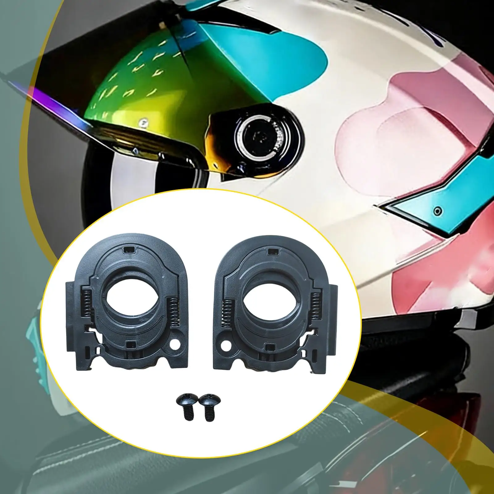 

Portable Helmet Lens Bases Lightweight ABS Repair Parts Visors Base Plate for Motorbike Helmets 3 Pro