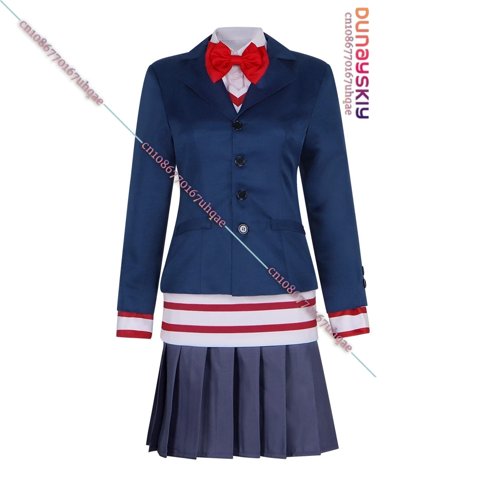 أنيمي دان دا دان آيرا شيراتوري تأثيري حلي JK الزي المدرسي تنورة شعر مستعار قناع مجموعة 2025 هالوين عيد الميلاد حفلة لعب الأدوار