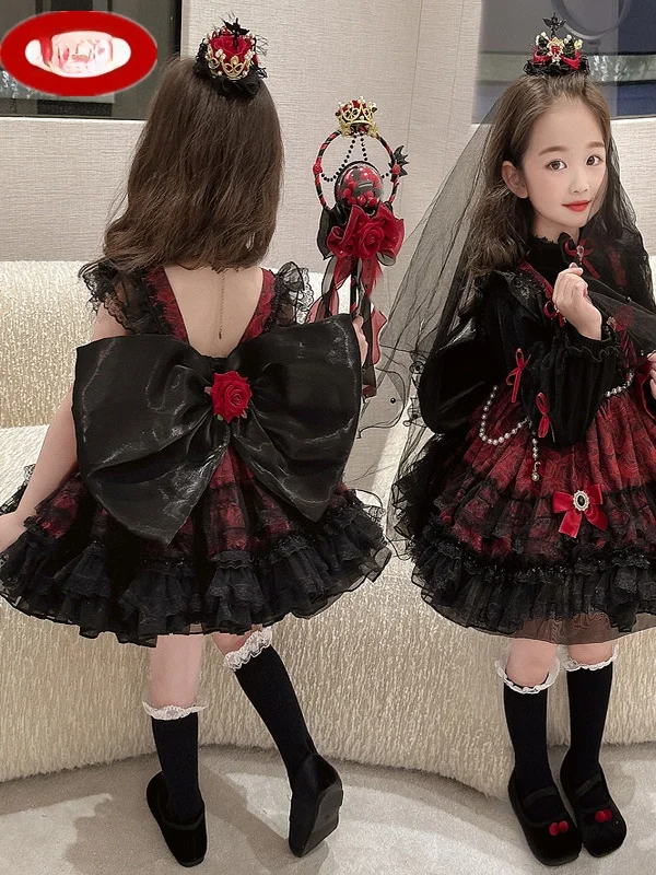 Halloween Kinderkostuum Nieuwe Sle Little Devil Cos k Lolita Dr Prestatiekleding Polyestervezel