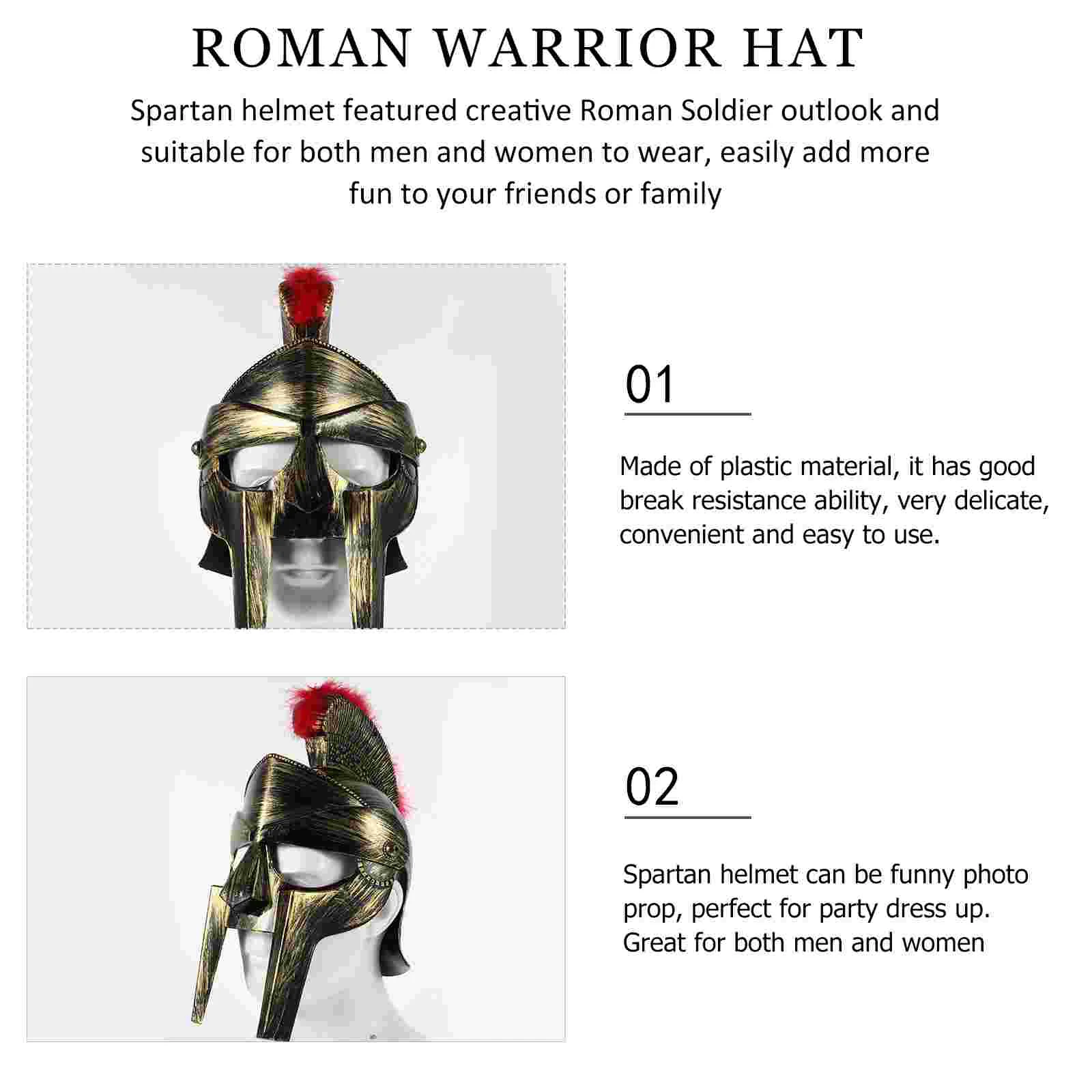 Roman Soldier Gladiator Cosplay Party Prop Halloween Party Cosplay Hat Roman Soldier