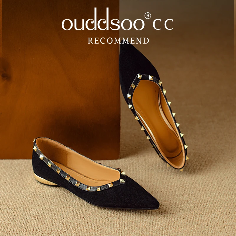Ods Vintage Metal Clasp Pointed  Pumps Women Fashion 2025 Spring Autumn New Shoes for Women Leopard Print  Low Heels Woman Shoes