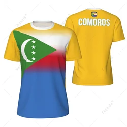 Sports Mesh T-shirt Comoros Flag For Running Bike Soccer Tennis Football Fitness Tees 3D Printed Custom