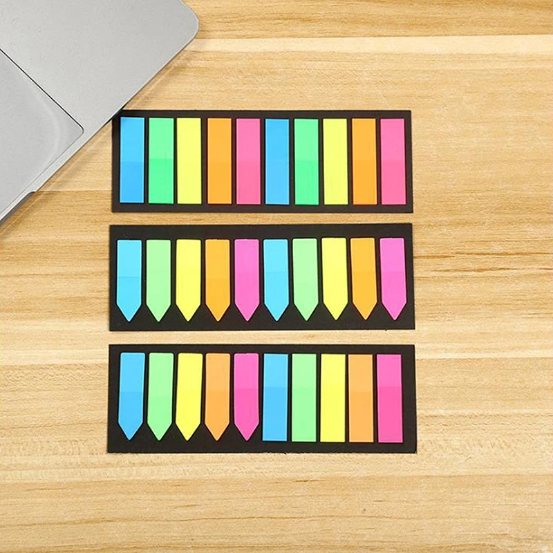 Reading Aid Highlight Sticker Transparent Fluorescent Index Tabs Flags Sticky Note Memo Pad Stationery School Office Supplies