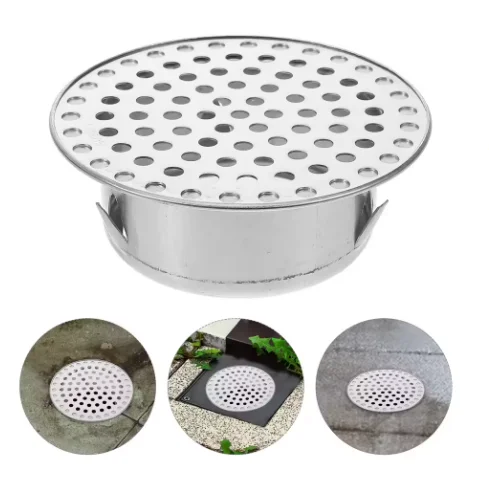 

5pcs Stainless Steel Floor Durable Corrosion Resistant Outdoor Garden Drainage Filter Heavy Duty Metal Drain Strainer Cover