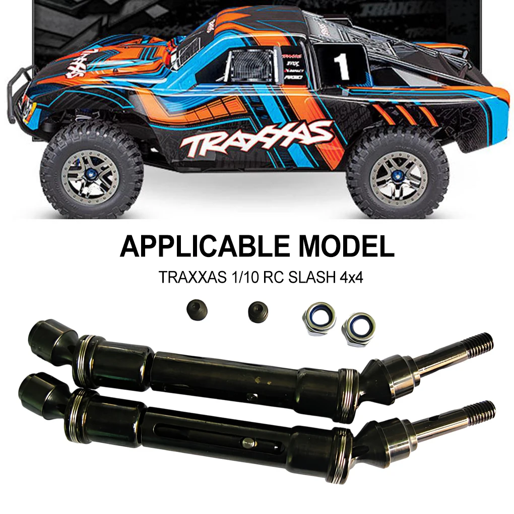 Steel 1/10 Universal Drive Joint 2pcs Spline Design Rc Universal Drive Joint For  SLASH 4x4 RC Car Part