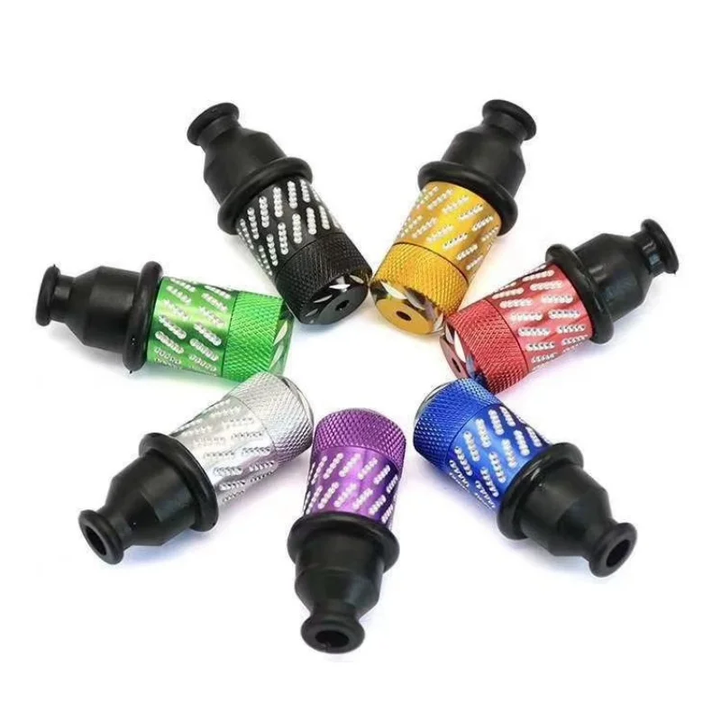 Accessori per fumatori di tabacco con capezzoli in lega di alluminio con mini tubo da festa con bocchino in gomma