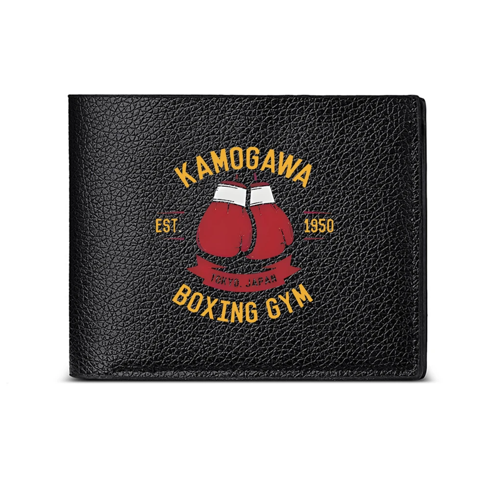 Kamogawa Boxing Gym Tokyo Japan Established 1950 Red Gloves Design Men's Wallet Card Holder Casual Business Fashion Print