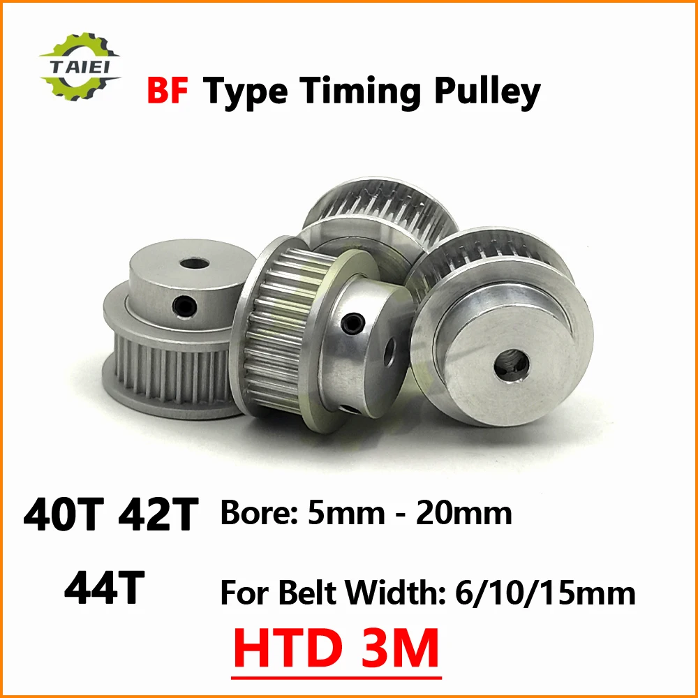 

HTD 3M 40T 42T 44 Teeth Synchronous Pulley Keyway Bore 5mm-20mm For Belt Width 6/10/15mm HTD Drive Wheel 3M 40Teeth Timing Gear