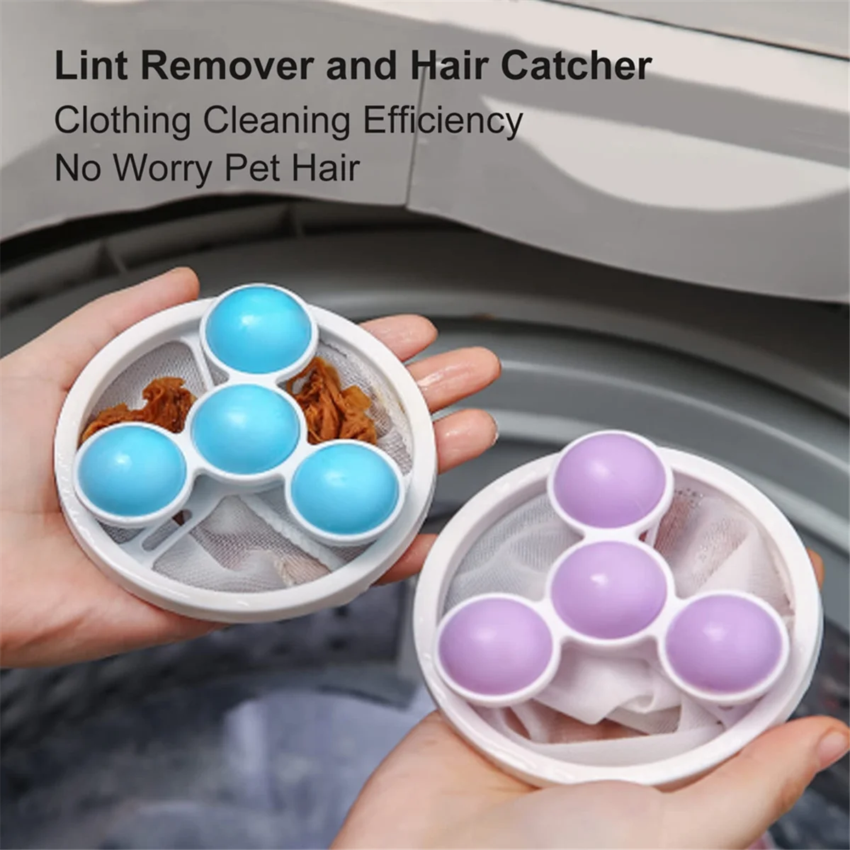 N85R 3PCS ผมกรองสําหรับซักรีดตาข่าย Lint Filter สําหรับเครื่องซักผ้า Lint Catcher สําหรับสัตว์เลี้ยงในครัวเรือน-A