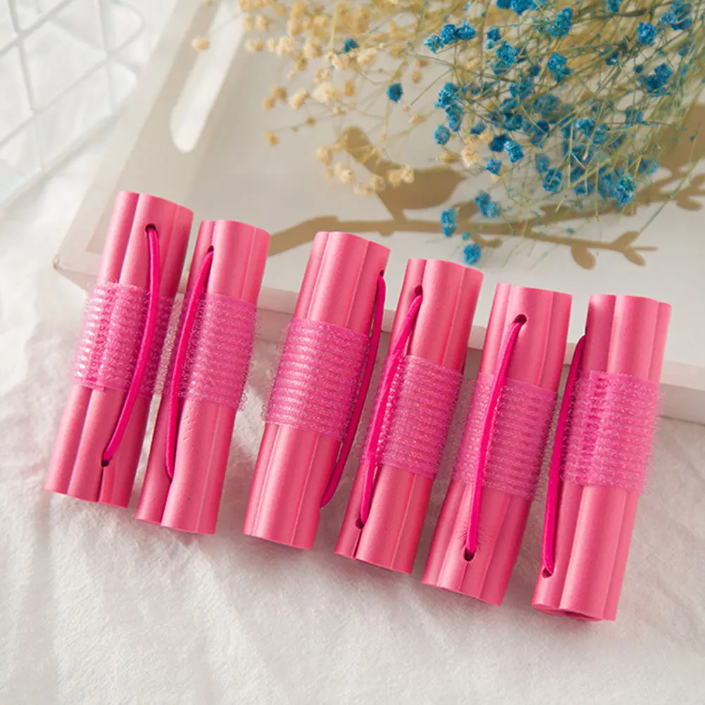 

12Pcs Self Grip Hair Rollers Sponge Curlers for Women Easy DIY Hair Curling Styling Tool Portable Lightweight for At