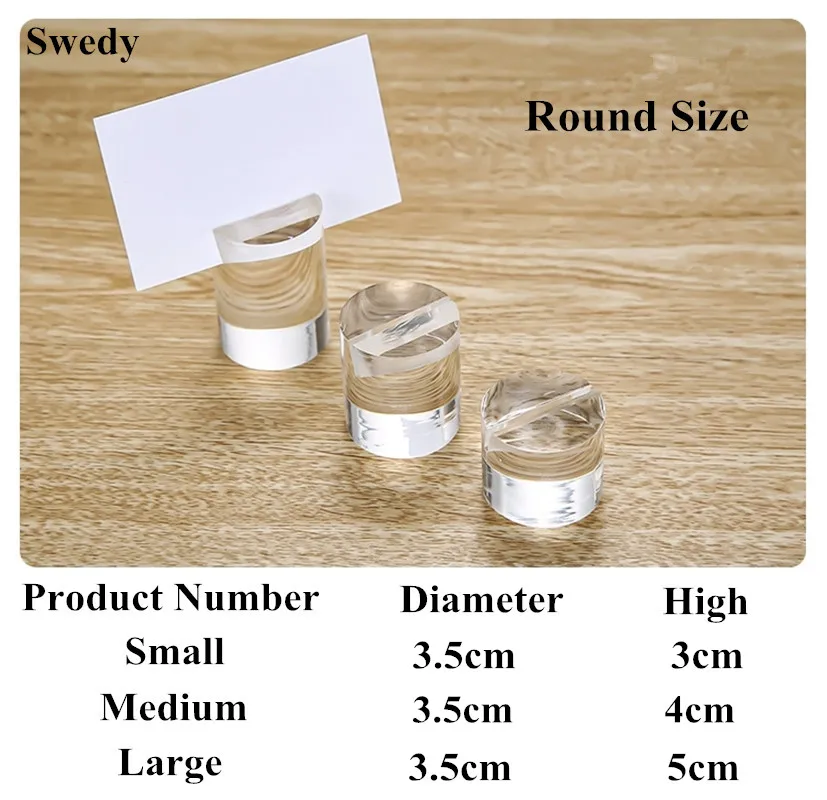 Mini Table Acrylic Sign Holder Numbers Display Stands Business Name Card Menu Holder Place Card Holder