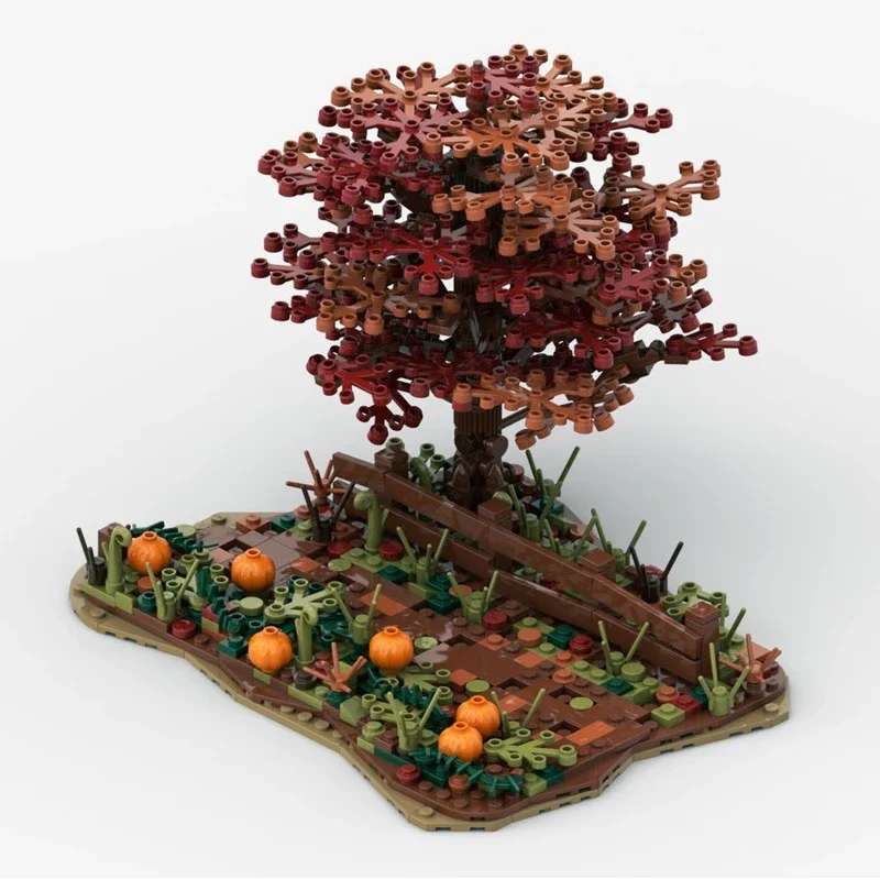 Bloques de construcción MOC, juguetes de ensamblaje, paisaje otoñal, 549 modelos, un regalo creativo para todos los entusiastas de la arquitectura