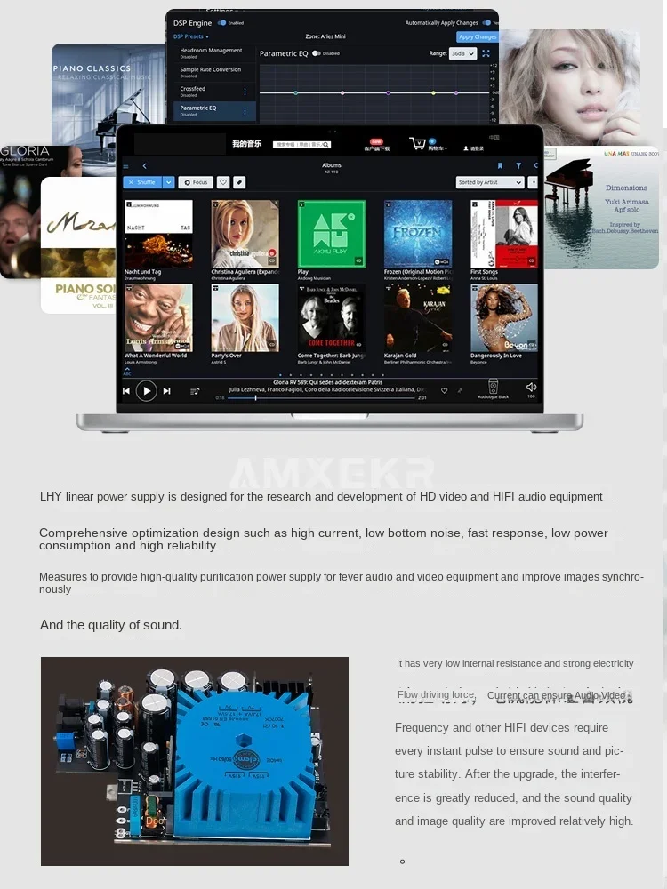 LHY الصوت النمر الأسماك 25/35 واط تيار مستمر الخطي شنت إمدادات الطاقة DC5/9/12/15/18 فولت الصوت USB فك فك فك فك التشفير 2025 نموذج #4