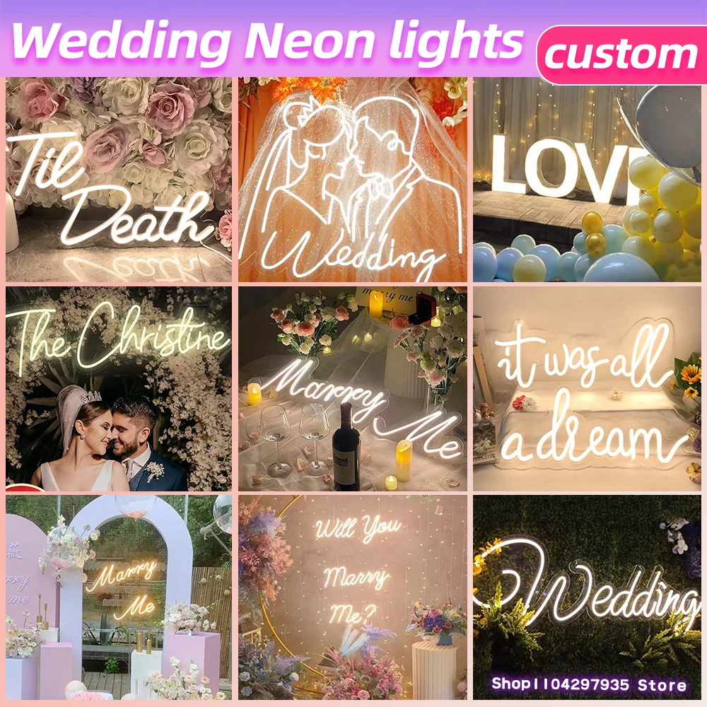 Room Decoration Marry Wedding Neon Signs LED Neon Lights for All Party-Best Personalized Birthday Gift Home Decor Night Light