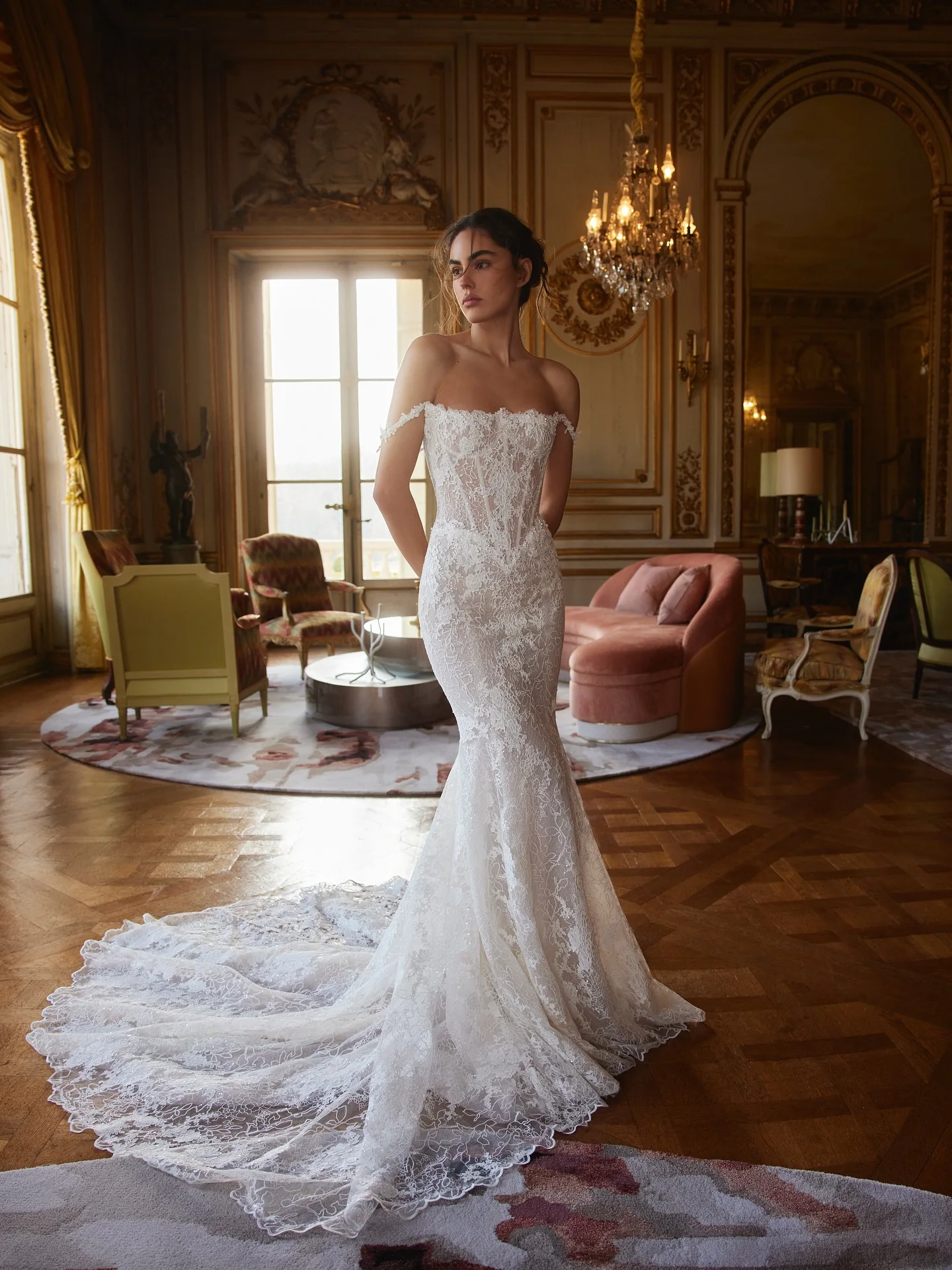 Lace Wedding Dress Vestido De Novia Corte Sirena Simples Off Shoulder Vestidos Tallas Curvy Elegante Alta Costura Boda Civil