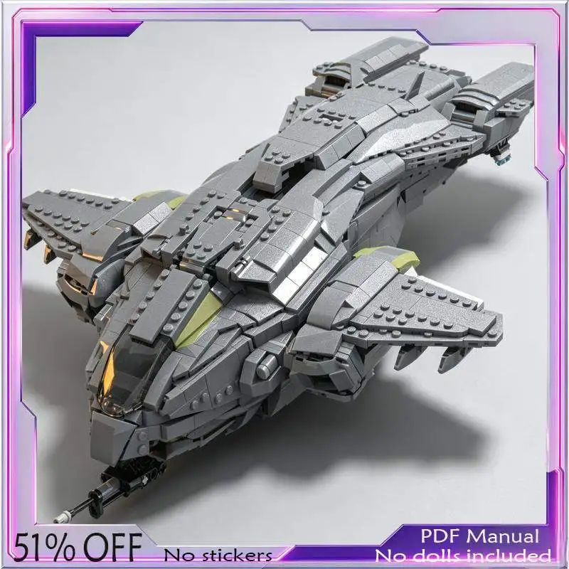 1884PCS MOC Sci Fi Dropship Galaxy Battle Model Custom Puzzle Building Blocks Architecture DIY Education Assembly Toy Gift