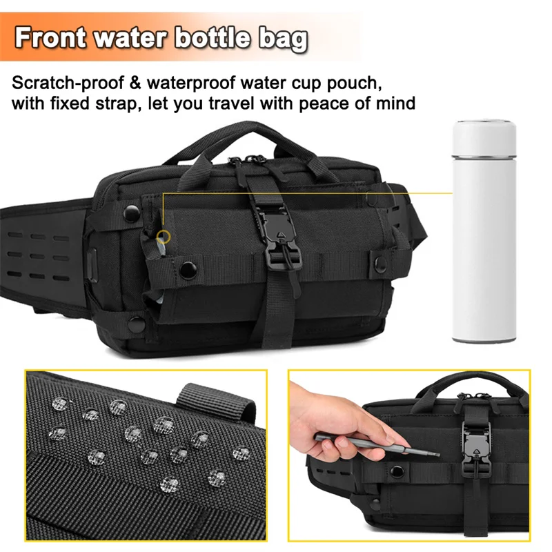 High Quality Waterproof Oxford Men\'s Waist Bags Multifunction Outdoor Travel Chest Packs Fashion Unisex Sport Crossbody Bag Male