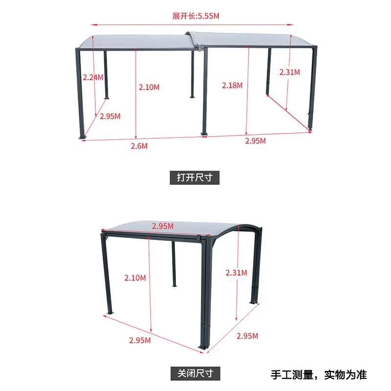 

Mobile garage Carport Parking shed Household awning Tent Villa courtyard Outdoor telescopic awning Sun awning
