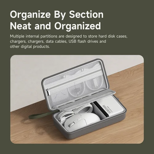 Imagen 2 del producto Hagibis-organizador electrónico de viaje, bolsa organizadora de cables, Estuche de transporte portátil para cargador de Cable, tarjeta SD, ratón, banco de energía