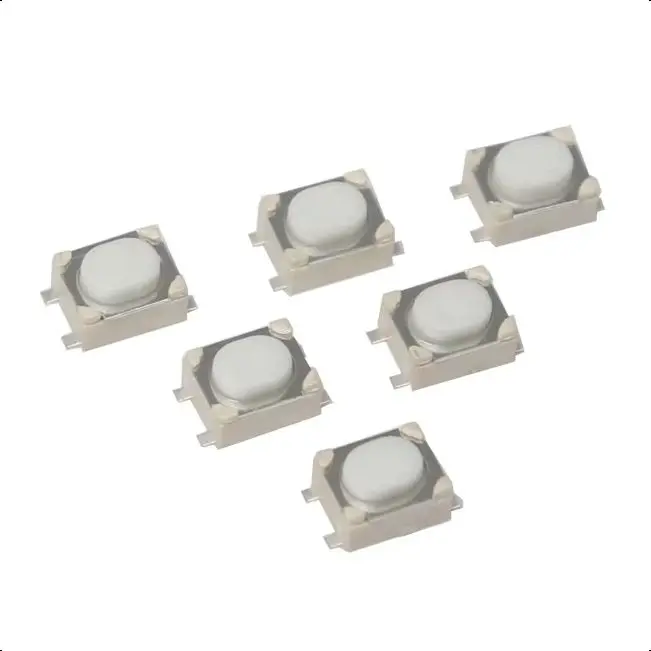 【300-100PCS】DC12V 50mA Micro Button Tact Switch SMD 4Pin 3X4X2.5MM White Tactile Tact Push Button Micro Switch Momentary 3*4*2.5