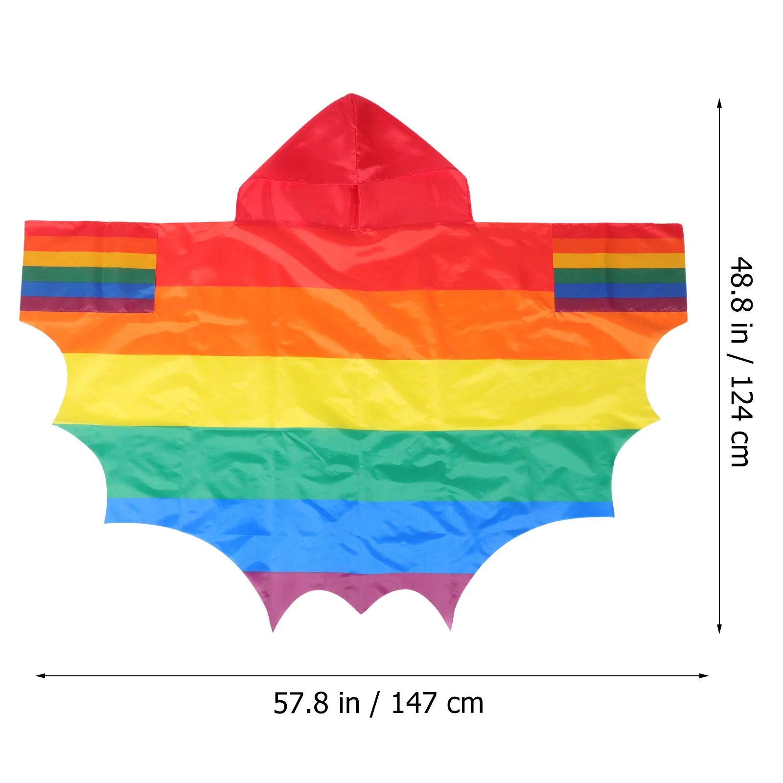 

Декоративная радужная накидка, реквизит для гей-вечеринки, яркий дизайн, удобное ощущение рук, легкий портативный материал из полиэстера