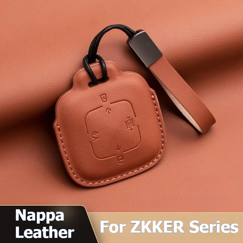 

Чехол для автомобильного ключа, кожаный чехол для ключей из наппа для ZEEKR X 001 007 009 7X MIX, автомобильный смарт-брелок с дистанционным управлением, защитная оболочка, аксессуары