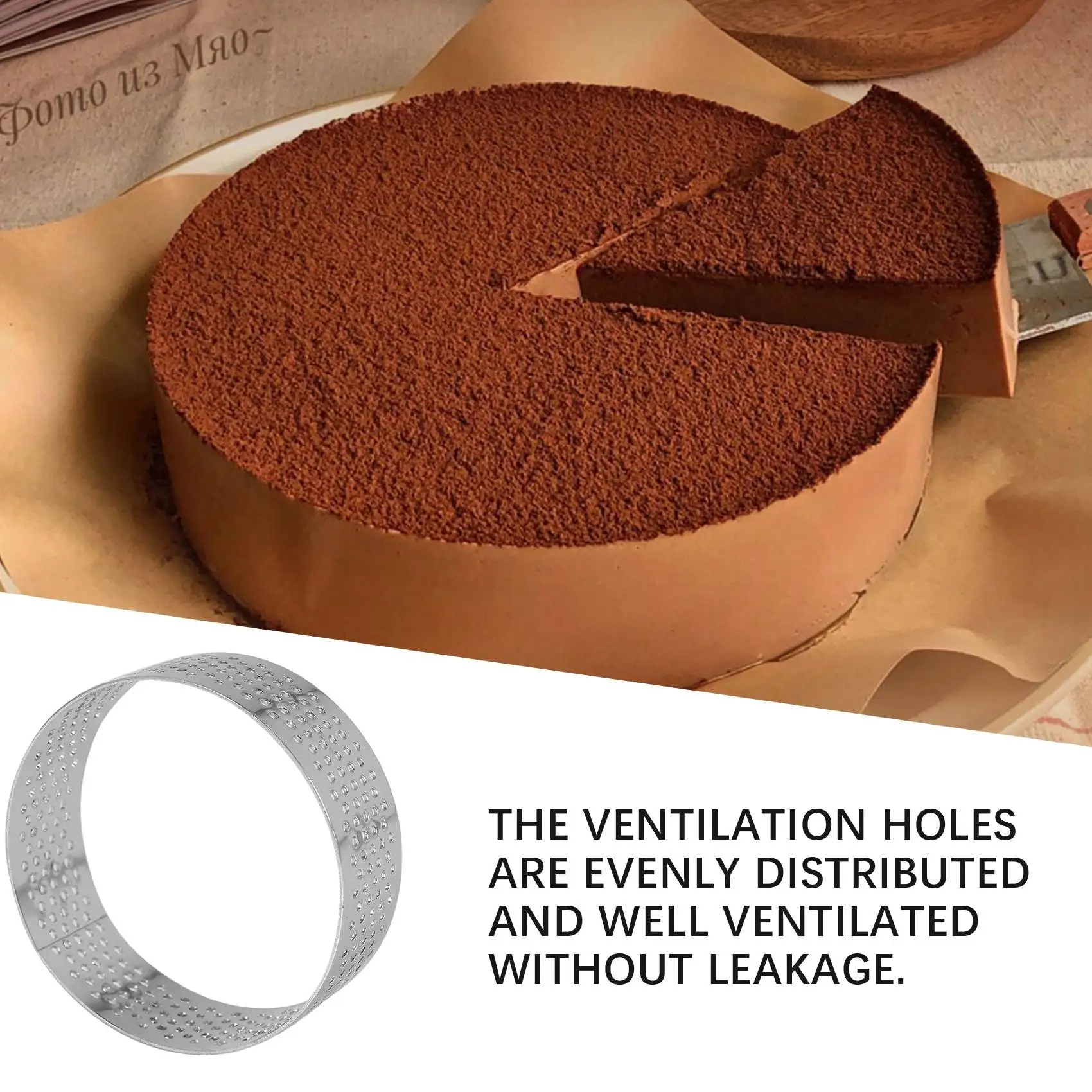 5 uds 6cm anillo Circular para tarta postre Perforación de acero inoxidable fruta pastel Quiche pastel Mousse molde cocina molde para hornear