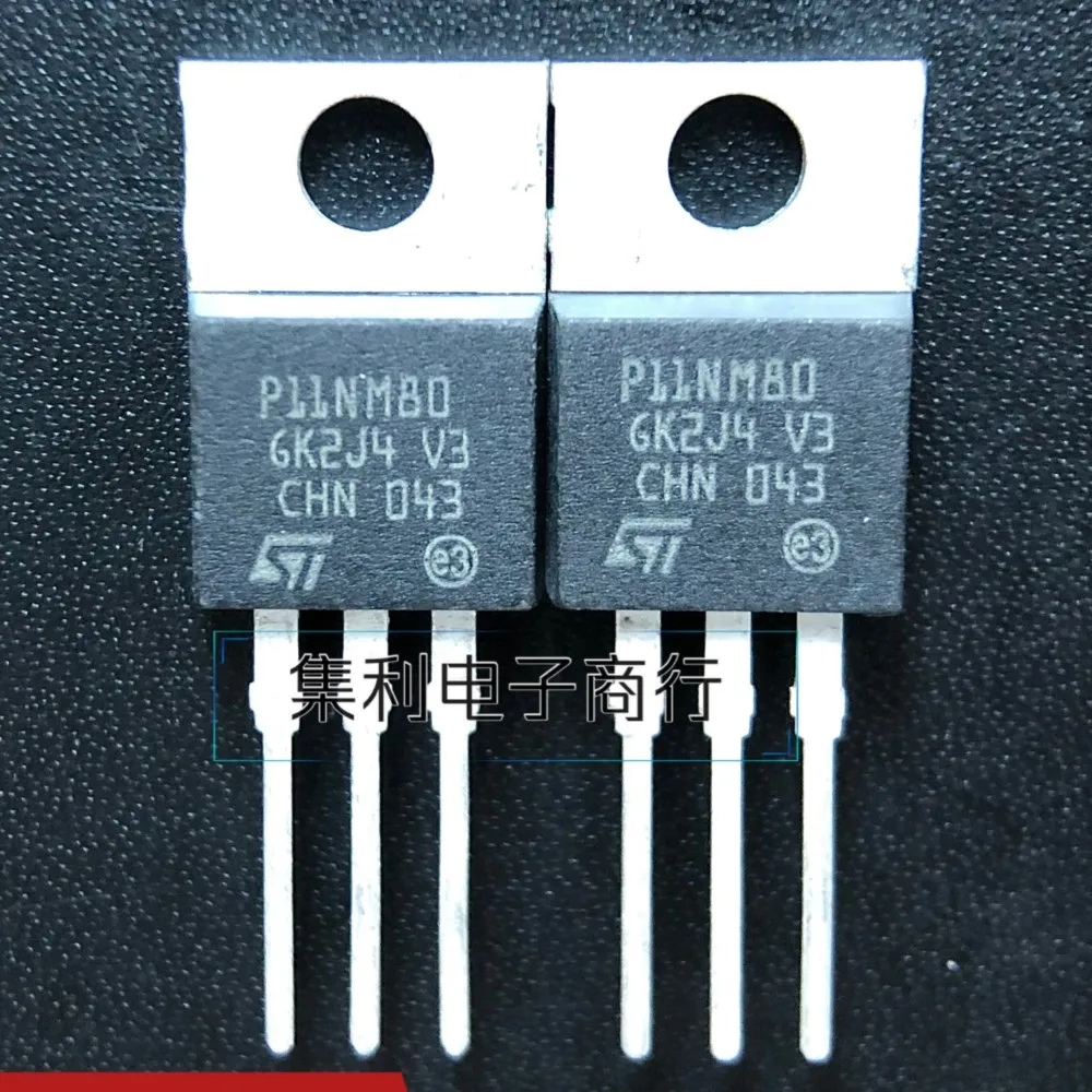 

5PCS-10PCS STP11NM80 P11NM80 TO-220 N MOS 11A 800V Imported Original Best Quality
