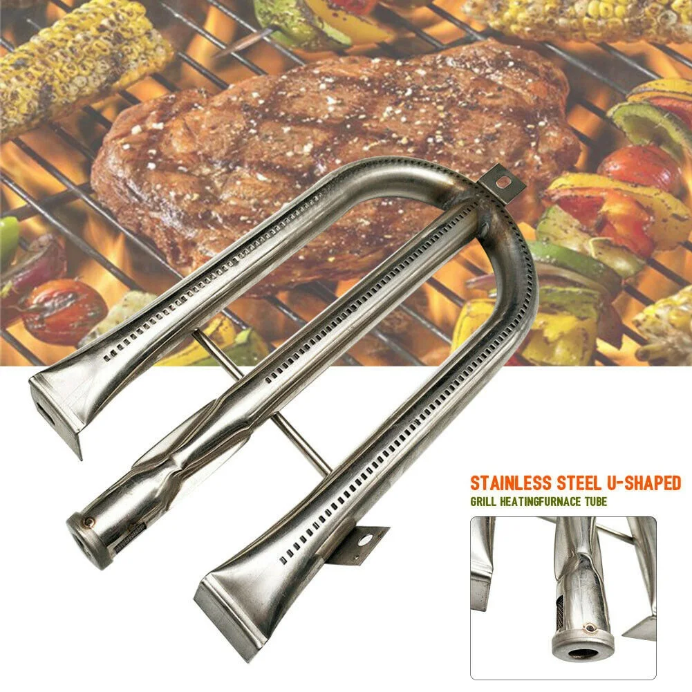 Stainless Steel U Shaped Gas Burner Tube, Durable BBQ Grills, Replacement Parts