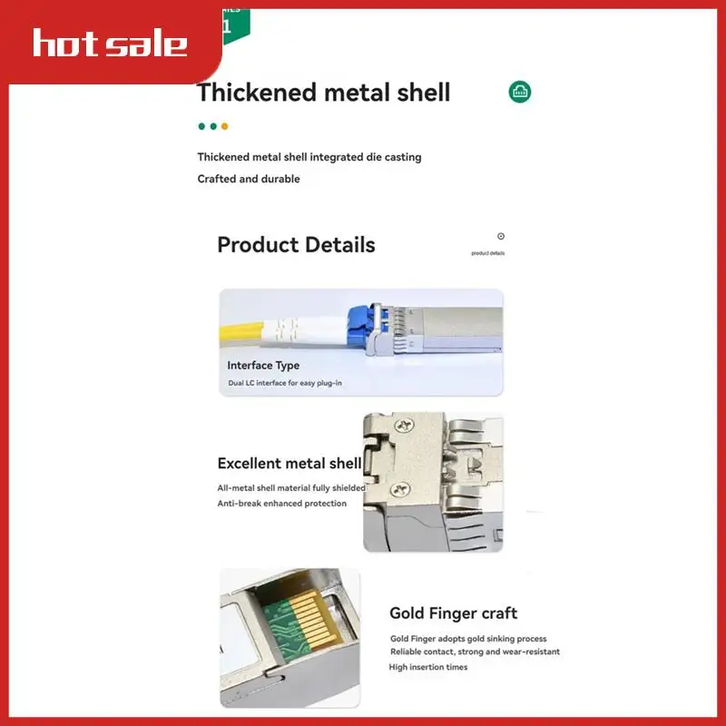 

VVNB-2PCS 10G SFP+ Optical Fiber Module 1310NM LC Single Mode Dual Fiber Transceiver Compatible With Network Router Switches