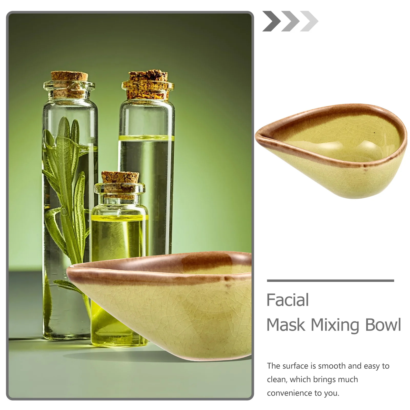 Ceramic Dish Essential Oil Holder Drop Shaped Design Facial Mask Mixing Bowl Home Beauty Salon Use Small Ceramic Dish